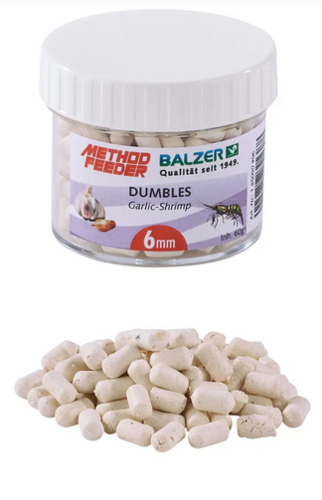 balzer-method-feeder-dumbbells-6mm-weiss-knoblauch-shrimp-60g