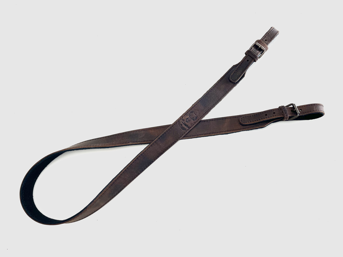 Hirsch Gewehrriemen Leder braun