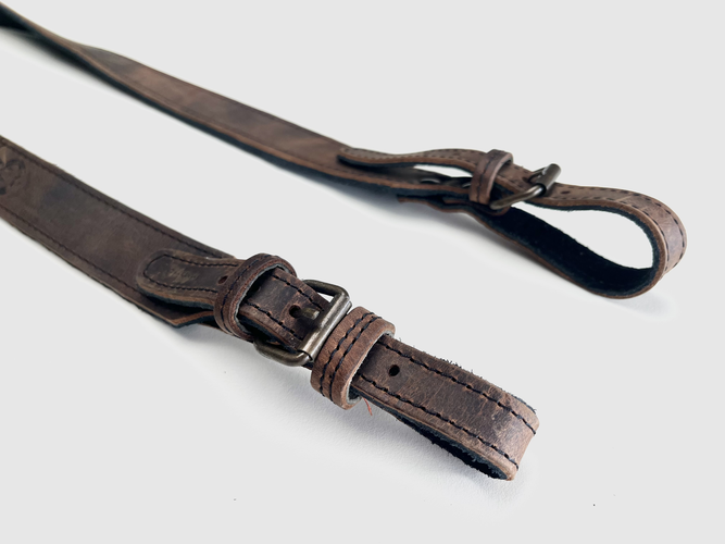 Hirsch Gewehrriemen Leder braun