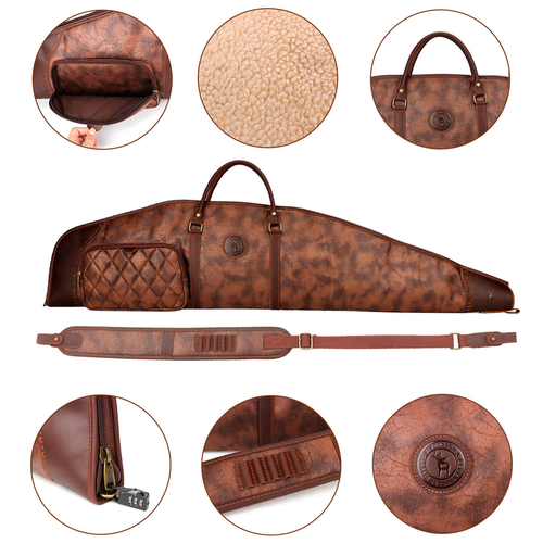 TOURBON Gewehrtasche Lederlook/Leder 122cm