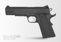 Tisas ZIG PC9 Black 9x19 mit Schiene